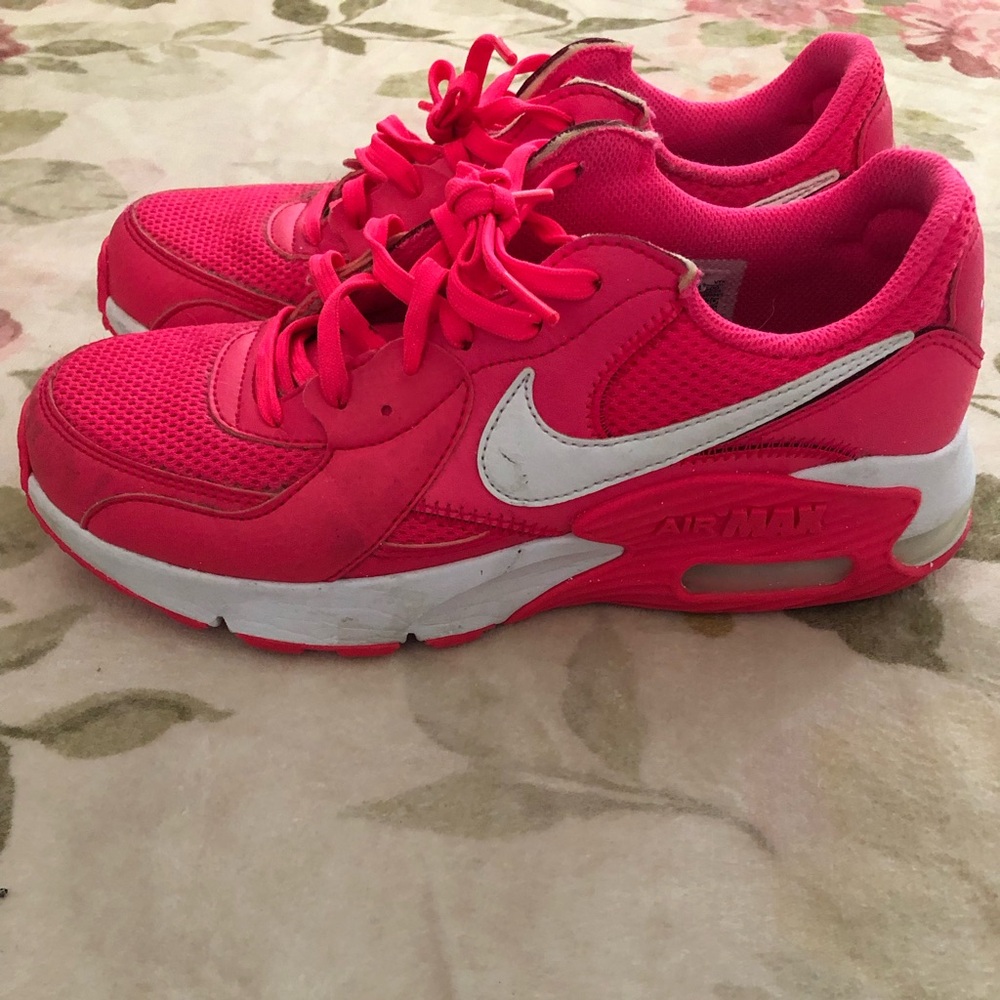 Nike Women's Hot Pink and White Athletic Shoes Air Max